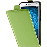 PhoneNatic Kunst-Lederhülle kompatibel mit ZTE Blade L3 - Flip-Case grün C