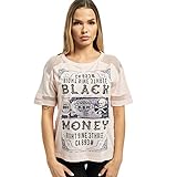 Yakuza Damen Black Money Panelling Box Fit T-Shirt, Crystal Pink, XL