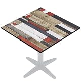 GGMMÖBEL COMPACT | Esstisch HPL Tischplatte | 68 x 68 cm | Vintage Bunt | Perfekt für klappbare Gartentisch, Esstisch | Outdoor | Restaurant, Cafe, B