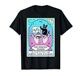 The Cats Coffee & Code Lustige Tarot-Lesekarte T-Shirt