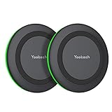 Wireless Charger Pad 2 Pack,YOOTECH 10W Fast QI Induktion Ladestation kabelloses Ladegerät kompatibel mit iPhone 12/11/11 Pro/11 Pro Max/XS MAX/8/8 Plus,Galaxy S20/Note 10, AirPod(Mit 4 USB C Kabels)