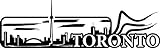 Wandtattoo Skyline Toronto XXL Text Stadt Wand Aufkleber Wandsticker Wandaufkleber Deko sticker Wohnzimmer Autoaufkleber 1M119, Skyline Größe:Länge 120cm