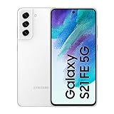 Samsung Galaxy S21 FE 5G, Android Smartphone, 6,4 Zoll Dynamic AMOLED Display, 4.500 mAh Akku, 128 GB/6 GB RAM, Handy in White, inkl. 36 Monate Herstellergarantie [Exklusiv bei Amazon]