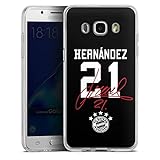 DeinDesign Silikon Hülle kompatibel mit Samsung Galaxy J5 Duos (2016) Case transparent Handyhülle FC Bayern München FCB Hernandez