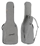 Shaman EGB-102 GY Premium-Line E-Gitarrentasche - Gigbag mit 10 mm starker Polsterung - Fixierung für Instrumentenhals - Rucksack-Gurte - Große Aufsatztasche - Max. Innenmaße: 102 x 35 cm - Grau