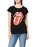 MERCHCODE Damen Rolling Stones Tongue T shirt, Schwarz, L EU