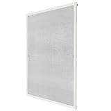 tectake Insektenschutz Fliegengitter für Fenster Alurahmen - diverse Farben und Größen - (120x140cm | weiß | Nr. 401206)