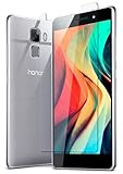 moex Handyhülle für Huawei Honor 7/7 Premium Hülle, Silikon Case mit Schutzfolie, 360 Grad Cover Stoßfest, Vergilbungsfreie Schutzhülle - Transp