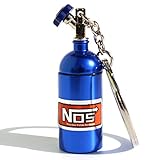 VmG-Store Mini NOS Stickstoffoxidflasche für Schlüsselanhänger Deckel abschraubbar (Blau)