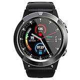 LMGKS Smart Watch Telefon 1,3 Zoll Bildschirm BT3.0+4.0 Schrittzähler Herzfrequenz Alarm Fernbedienung Kamera GPS Sport Smart Watch Herren Damen