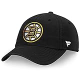 Fanatics Boston Bruins NHL Core Black Curved Unstructured Strapback Cap - One-Size