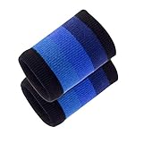 Abaodam Sportarmband Schweißabsorbierendes Armband Basketball Fußball Handgelenkschutz Dehnbare Bänder für Jungen Mädchen (blau) Sportartikel