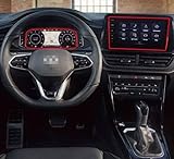 BANIKOP Auto Displayschutzfolie Für Volkswagen T-ROC T ROC 2022 Auto GPS Navigation Gehärtetes Glas Bildschirm Schutzfolie