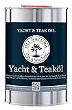 OLI-NATURA Yacht & Teaköl 1 Liter - Premium UV-Schützendes, Tiefenwirksames Holzöl für Außenanwendungen, Farbe: Teak