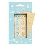 ScrapCooking – Set Ausstechform + Prägewerkzeug aus Ziegelholz – Ausstechform aus Edelstahl für Kekse im Relief – Form Zubehör zum Backen, Sandgestrahlt, Spiel zum Bauen von Kuchen – 2096