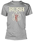 RUSH 'American Tour 1977' (Grey) T-Shirt (Large)