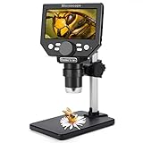 LCD Digital USB Mikroskop, Koolertron 4,3 Zoll 1080P 8 Megapixel 1000X HD Vergrößerung Zoom Drahtlose Mikroskopkamera mit 8 LED Leuchte, 2000mAh Akku.