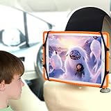 Tablet Halterung Auto, ihaspoko Auto-Kopfstützen-Tablet-Halter für Auto auf Rücksitzen, Universal-Auto-Kopfstützen Halterung mit Haltenetz für 7-10,5-Zoll-Bildschirme Geräte, Tablets mit Hüllen
