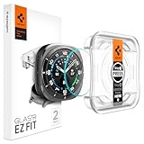Spigen Glas.tR EZ Fit Schutzfolie kompatibel mit Samsung Galaxy Watch Ultra, 47mm, 2 Stück, Kratzfest, 9H Härte F