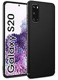 BENNALD Hülle für Samsung Galaxy S20, Extrem Dünn Handyhülle Weiche TPU Stoßfest Kratzfest Schutzhülle Case, Matt Schw