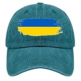 Dad-Hut für Teenager, Ukraine, trendige taillierte Baumwolle, für Reisegeschenke, Cyanblau, Einheitsgröße