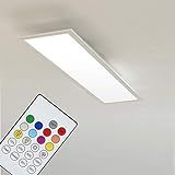 Briloner Leuchten LED Deckenleuchte-Panel, Einbauleuchte, 18W, dimmbar, Farbtemperatursteuerung, App-Steuerung, Bluetooth, rechteckig, weiß, 59.5 cm