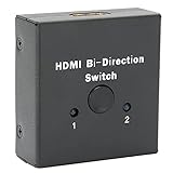 Eosnow HD Multimedia Interface Bi Direction Switch, HD Multimedia Interface Switcher 3D Plug and Play Anzeigeleuchte Anzeige Zwei Anschlüsse für Monitor für Full HD TV
