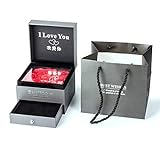 YWJPJ. Ewige Rose Halskette Geschenkbox, Einzigartige Geschenkideen Für Frauen, Geschenkbox mit Blume Für Frau Freundin Mutter Am Geburtstag Jubiläum Valentinstag