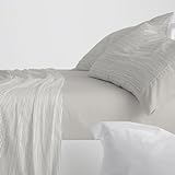 Burrito Blanco Bettwäsche | Bett mit 90 cm Breite (+ Größen erhältlich) | 100% Baumwolle | Design 625 | Steinfarbe (90 x 190/200 cm)