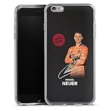 DeinDesign Silikon Hülle kompatibel mit Apple iPhone 6s Plus Case transparent Handyhülle FC Bayern München Manuel Neuer Offizielles Lizenzprodukt