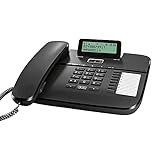 Gigaset DA710 - Schnurgebundenes Telefon mit klappbarem Display - Freisprechfunktion - Anrufanzeige - Telefonbuch - Direktwahltasten - Headset-Anschluss - Anrufanzeige, schwarz