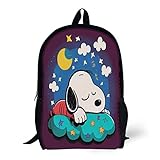 LUUKS Snoopy Kinderrucksack Schulranzen Anime-Serie Schultaschen Jungen Mädchen Schulrucksack Kinder Schultasche Für Schüler Outdoor Reise Daypacks Kindergartentasche Rucksack 17inch