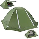 Clostnature Zelt 1 Personen für Camping - Wasserdichtes Outdoor 1 Mann Zelt, Leicht Trekking Zelt für 4 Jahreszeiten, Kompakt Zelt mit kleinem Packmaß für Familie, Strand, Festival, Grupp