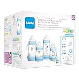 MAM Easy Start Anti-Colic Babyflaschen Set, mitwachsende Baby Erstausstattung mit Schnuller, Flaschen & Griffen, Baby Geschenk Set, ab der Geburt, Bär