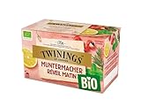 Twinings Bio Muntermacher Kräuter-Tee - aromatische Bio Kräuter-Teemischung mit Zitronengras, Rosmarin, Guarana verfeinert mit grüner Minze, 20 Tee-Beutel, 38 g