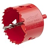 wolfcraft Bi-Metall-Lochsäge I 5474000 I Für Trockenbaumaterialien, Holz, Kunststoffe und Metalle, Schnitttiefe 40 mm