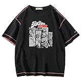 JoJo's Bizarre Adventure T-Shirt, 100% Baumwolle Gedruckt Kurzarm Unisex Mode Anime Rundhals T-Shirt Casual Teens Geschenk A XL