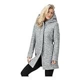 ONLY Damen ONLSEDONA Boucle Wool Coat OTW NOOS 15156578, Light Grey Melange/Melange, M