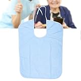 Adult Lätzchen Kleidung Protector, ältere Menschen wasserdicht Lätzchen Adult Mealtime Speichel Handtuch Essschürze Kleidung Protector(Blue50 * 90)