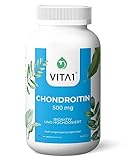 VITA1 Chondroitin 500mg • 90 Kapseln (6 Wochen Vorrat) Chondroitinsulfat von 90%natürlichen Chondroitin