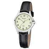 REGENT Damen Analog Quarz Uhr mit Leder Armband 12111164