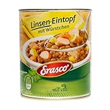 Erasco Linsen-Eintopf mit Würstchen (800g) In rund 5 Minuten fertig – Mit viel Gemüse – Ohne Schnickschnack - einfach lecker