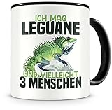Samunshi® Leguan Tasse mit Spruch Ich mag Leguane Geschenk für Leguan Fans Kaffeetasse Lustige Tassen zum Geburtstag