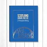 Signature gifts Scotland International Fußball-Zeitungsbuch, Schottenkaro, Armee-Geschenk, ca. A3 in der Größe jetzt aktualisiert mit Euro 2020/21