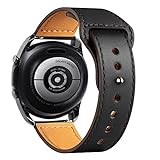 KoGiio Armband für Xiaomi Watch S1/S1 Active/Mi Watch, 22mm Hochwertiges Leder Uhrenarmbänder für Huawei Watch GT 3 46mm/GT Runner/Amazfit GTR 3/GTR 3 Pro/GTR 2e/Samsung Galaxy Watch 3 45mm-Schwarz