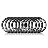 Ganzoo O - Ring aus Stahl M, 10er Set, DIY Hunde-Leine/Hunde-Halsband, nichtrostend, Ideal mit Paracord 550, geschweißt, Farbe: schwarz matt