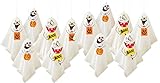 12 Lustige Gespenster Als Gruselige Halloween Deko - hängende Geister Party Dekoration für Innen & Außen