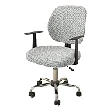 LIFEDX Bürostuhl Bezug Stretch Bezug für Bürostuhl,Elastische Stuhlhussen Spandex Office Computer Stuhlbezüge,Abnehmbare Waschbare für Bürostuhl Stretch Stuhlhussen Bezug-Light Gray||1PC