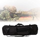 QZA Rifle Bag Tactical Double Long Rifle Pistol Gun Case Lockable Pouches Compartments Verfügbar für Magazinspeicher und andere Werkzeuge(Size:100cm/39.4in,Color:Schwarz)