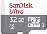 SANDISK 32 GB Ultra microSDHC + SD Adapter 100MB/S Klasse 10 UHS-I